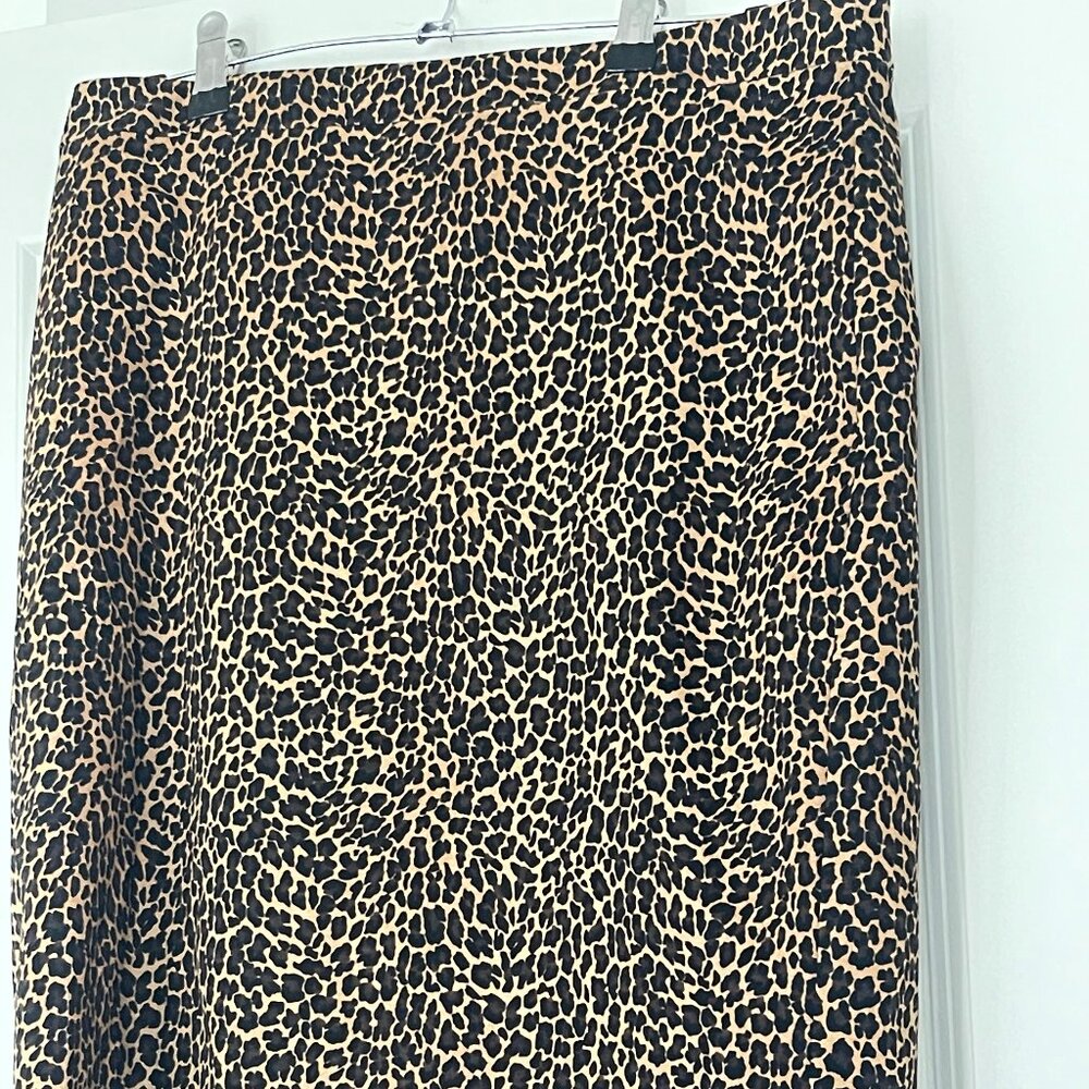 JCREW ANIMAL PRINT LEOPARD CHEETAH PENCIL SKIT: SIZE 8